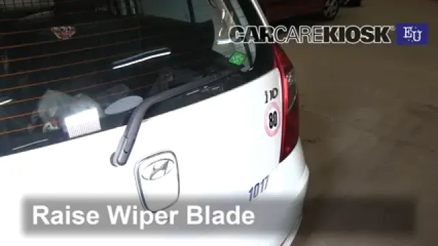 2012 Hyundai i10 Era 1.1L 4 Cyl. Escobillas de limpiaparabrisas trasero Cambiar escobillas de limpiaparabrisas